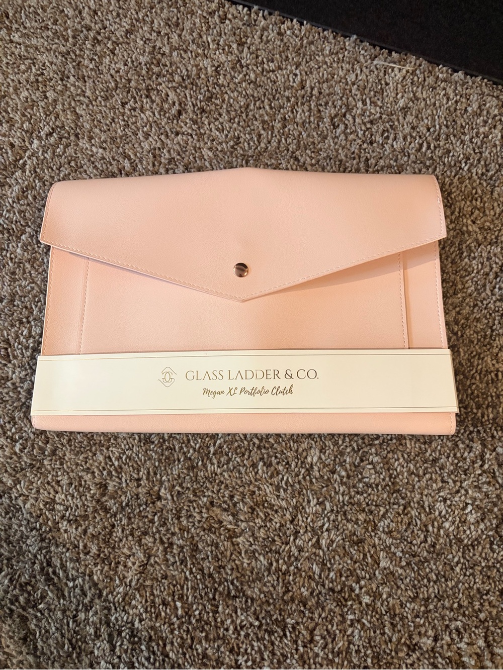 Glass Ladder & Co. Pale Pink Laptop Portfolio Clutch